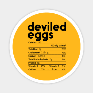 Deviled Eggs Nutrition Facts Gift Funny Thanksgiving Costume Magnet